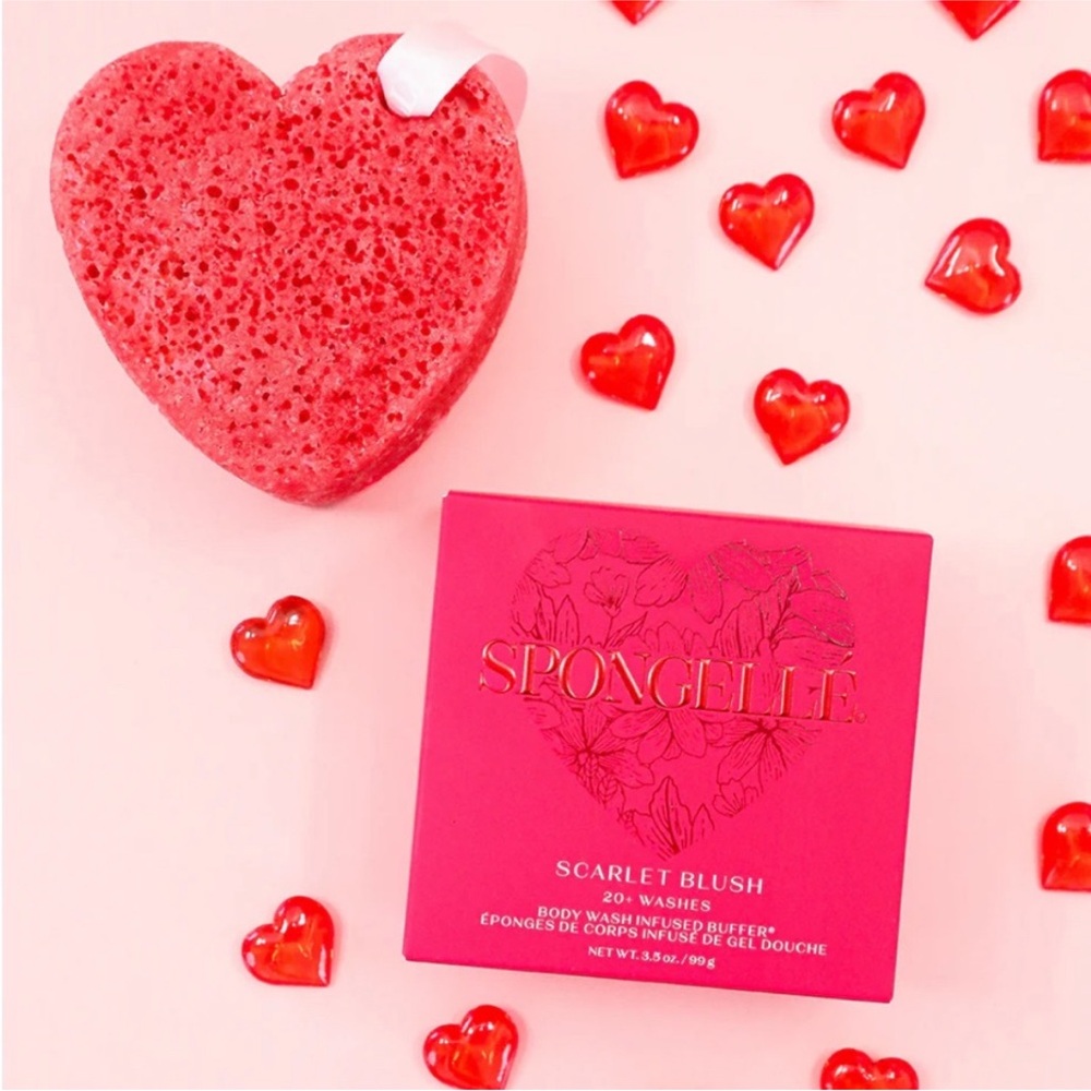 NEW Spongelle Scarlet Blush Exfoliating Buffer Body Wash Infused Red Pink NIB - Picture 5 of 8